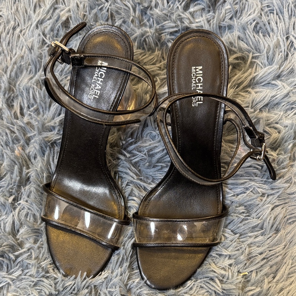 Michael Kors Black and Clear Heels